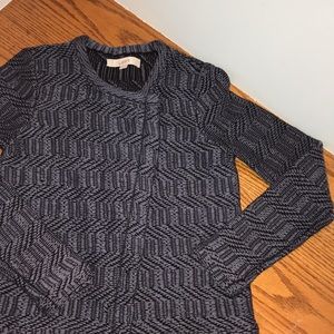 Loft knit sweater jacket extra small w asymmetrical zipper, waist length.